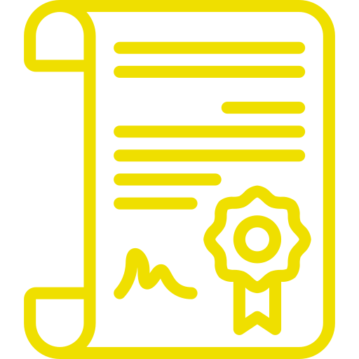 pictogramme d'un certificat